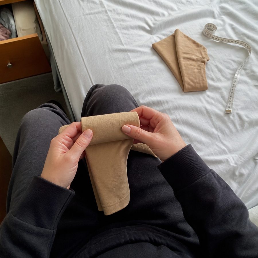 Struggling to roll a compression stocking on in the morning